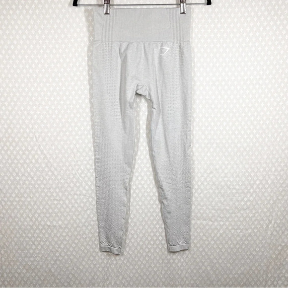 Gymshark Light Grey High Rise Seamless Leggings - Picture 1 of 3